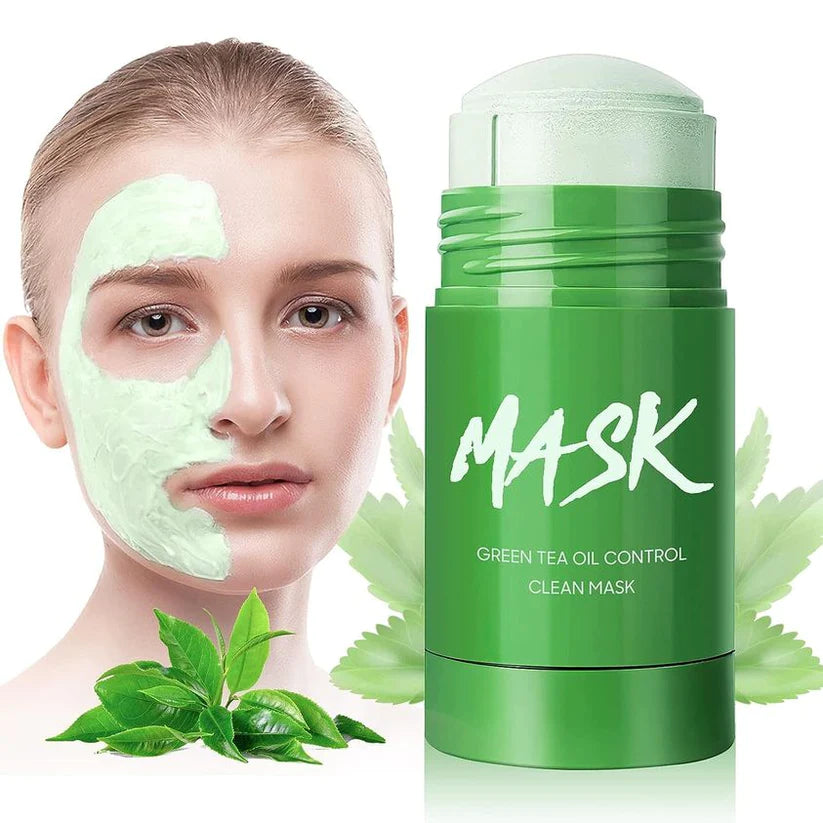 GABANA Cleansing Mask Stick for Face | For Blackheads Whiteheads Oil Control & Anti-Acne | Green Mask Stick for Men and Women Pack of 1 of 40 Grams