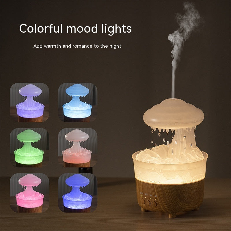 Creative Colorful Light Raindrops Aroma Diffuser Desktop Humidifier Home Decor