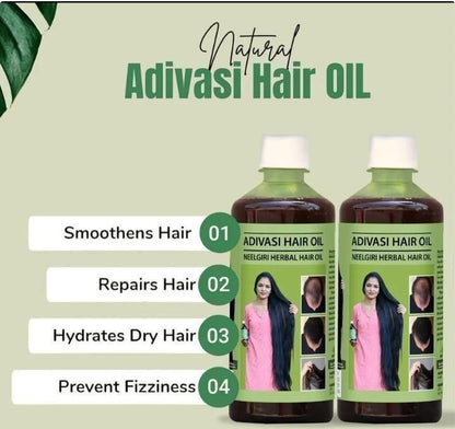 Adivasi Herbal Hair Oil 150ML (BUY 1 GET 1 FRE)(4.9/5 ⭐⭐⭐⭐⭐ 90,022 Reviews)